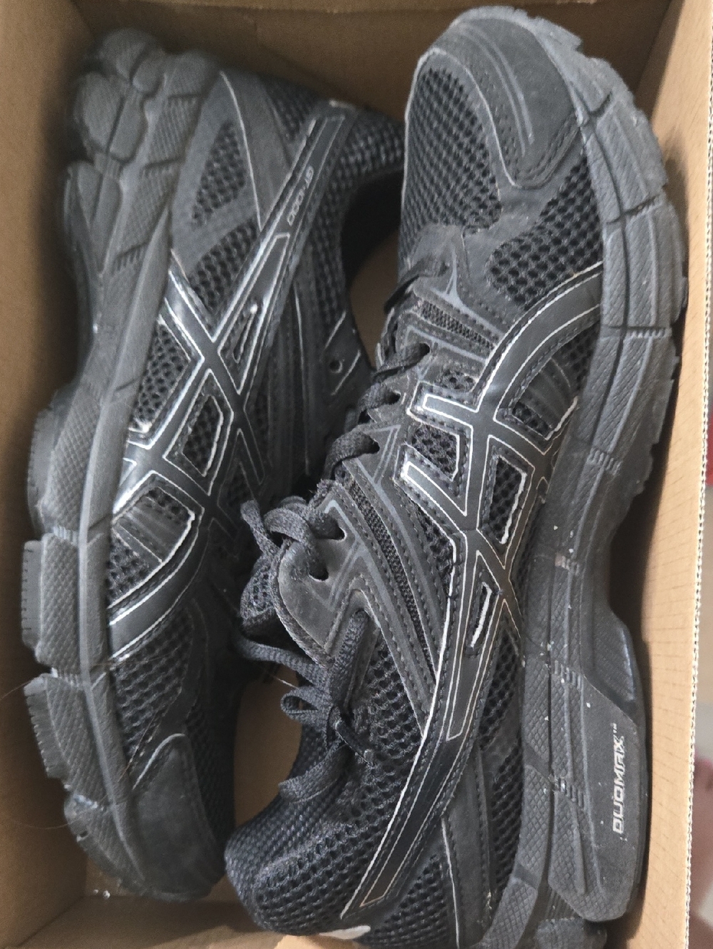 Asics Black Athletic Mesh Running Sneakers